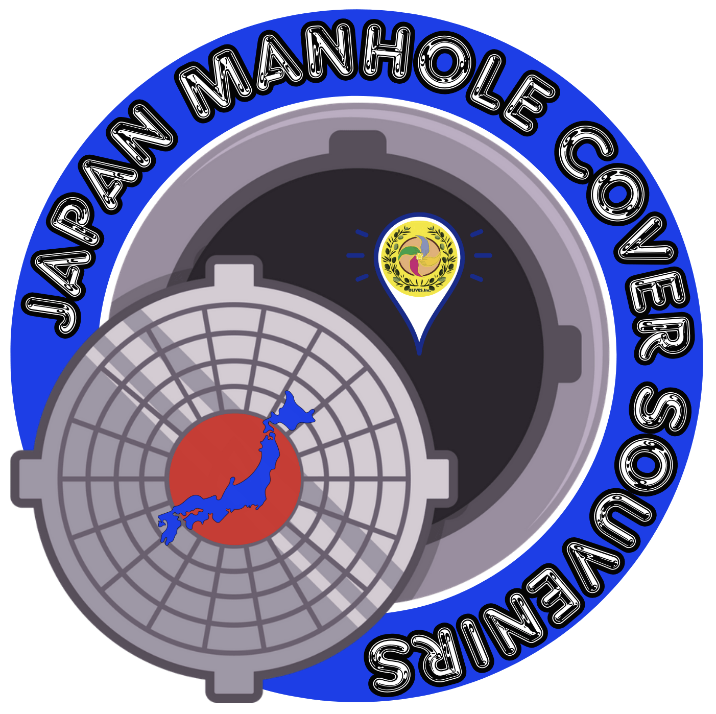 Japan Manhole Cover Souvenir Logo