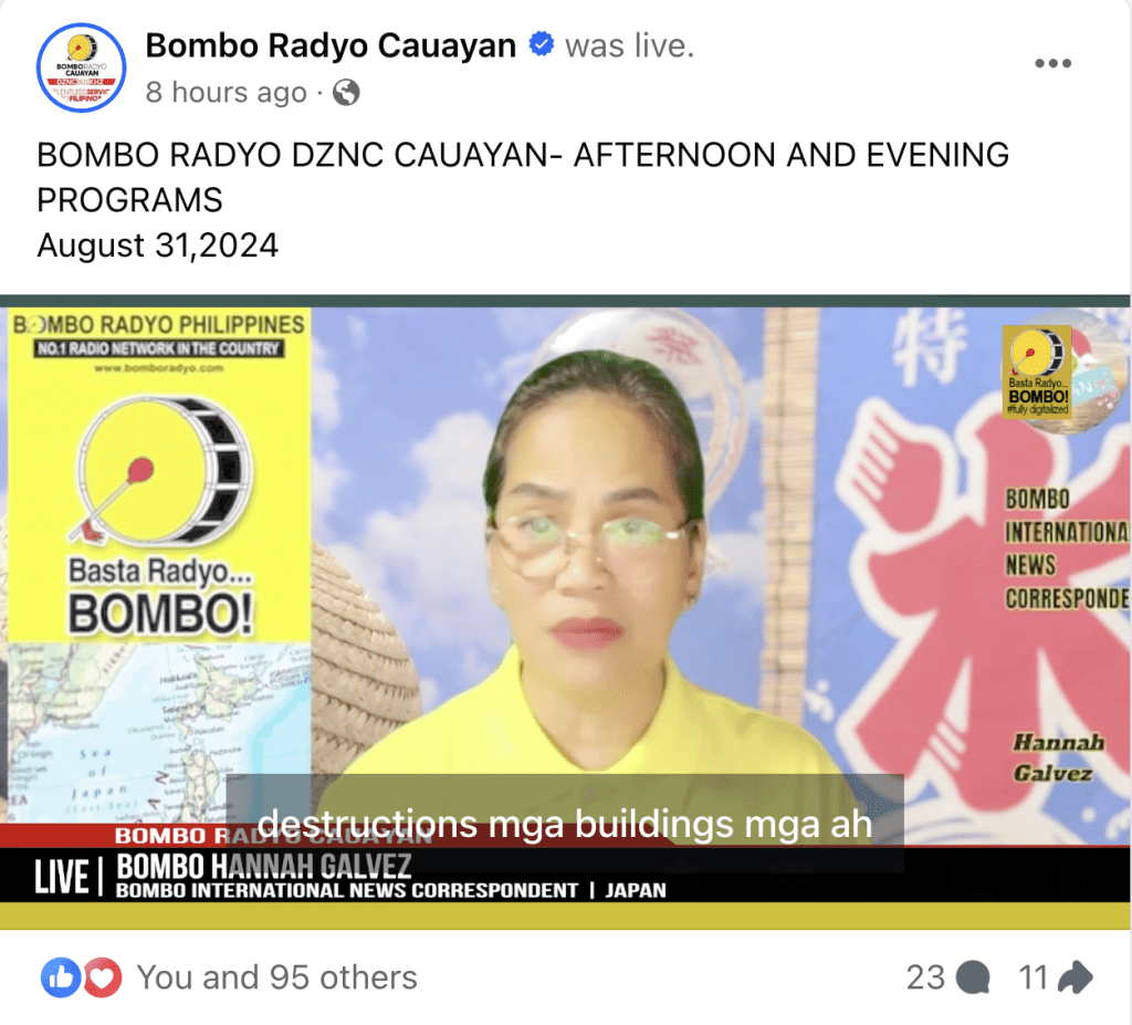 Filipina Edupreneur reports on Bombo Radyo Cauayan