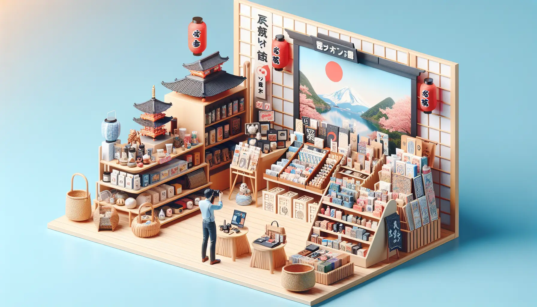 Japanese Souvenir Shop AI original art