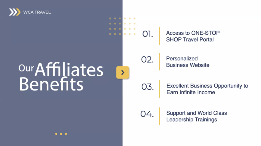 WCA Affiliates Benefits